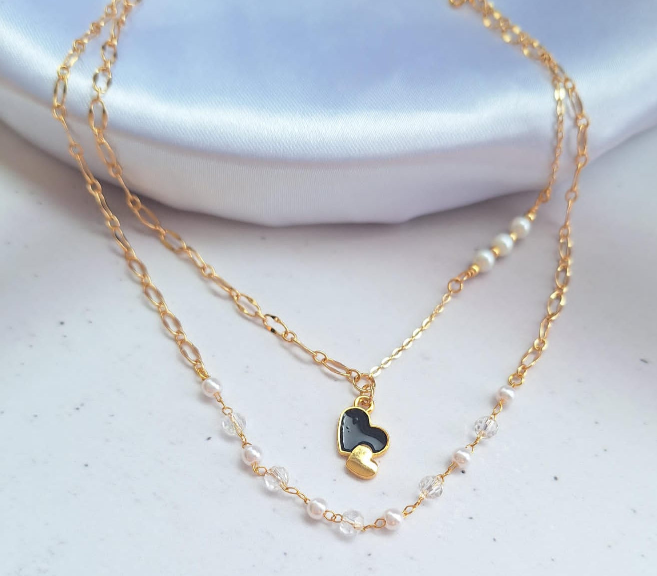 Collar  Corazòn Negro
